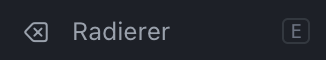 Werkzeugknopf mit dem Rücktaste-Symbol für den Radierer.