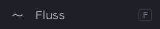 Werkzeugknopf mit der Schlangenlinie für Flüsse.